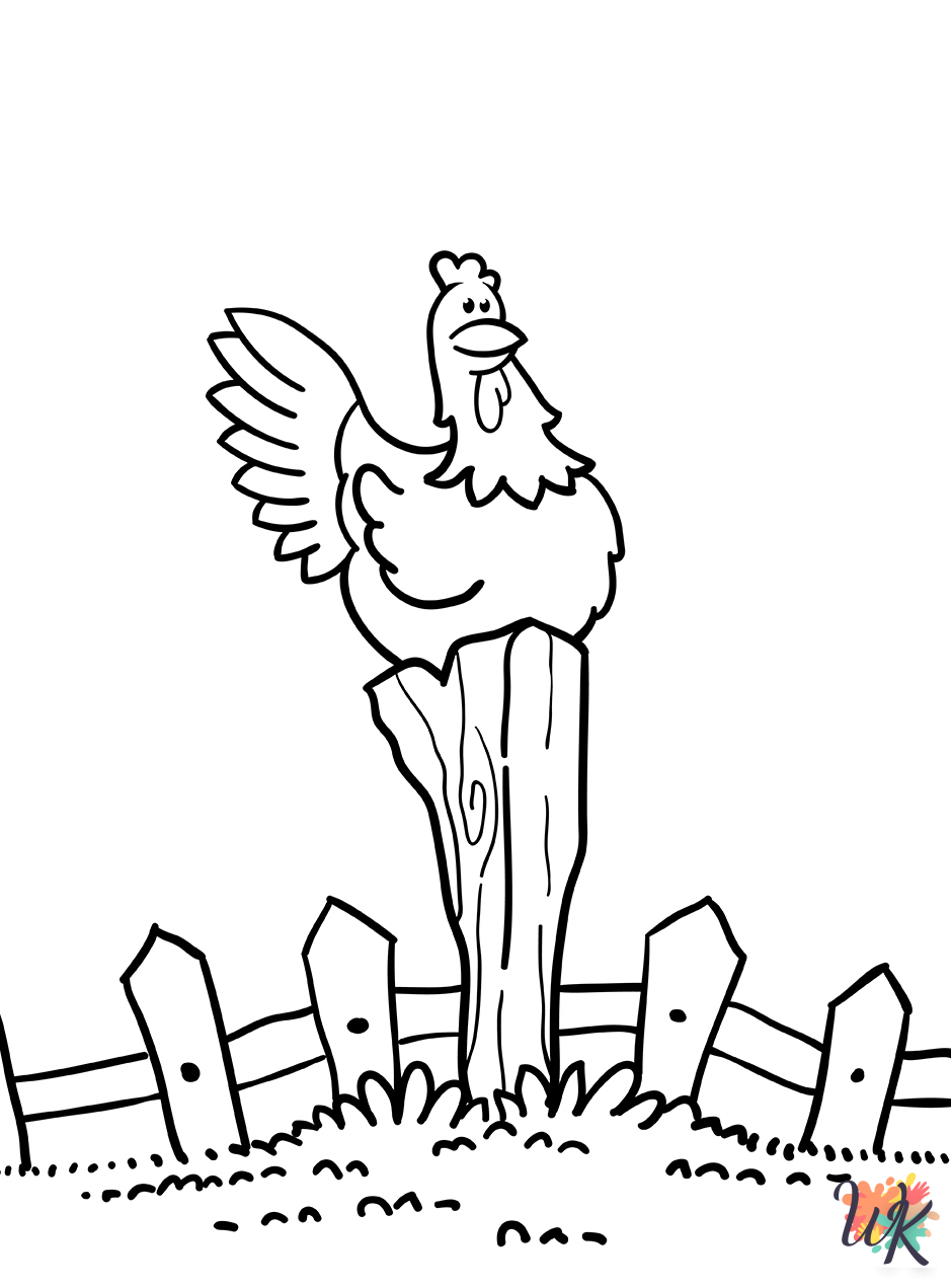 detailed Farm Animal coloring pages for adults