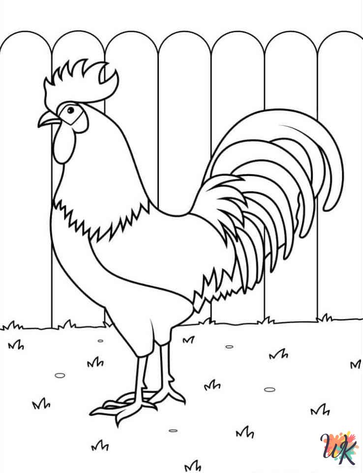 Farm Animal coloring pages for adults