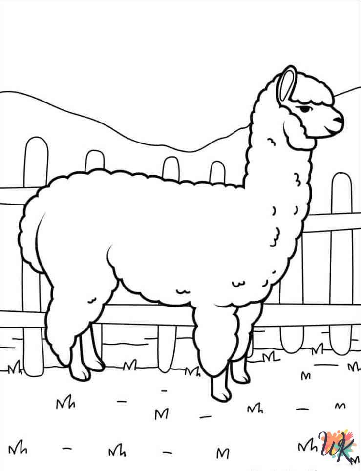 free full size printable Farm Animal coloring pages for adults pdf