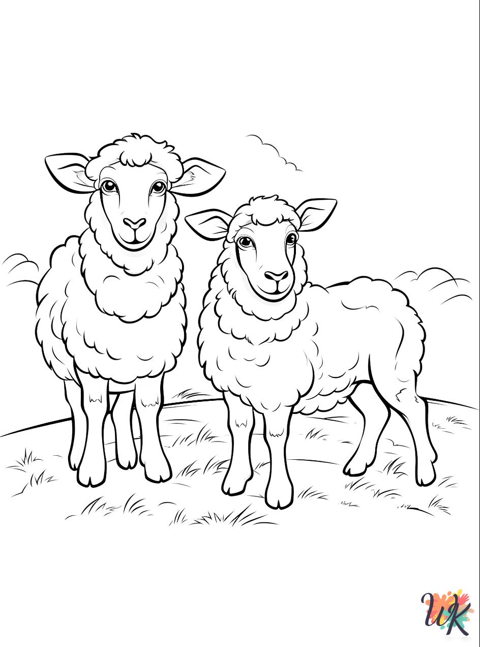 Farm Animal coloring pages for kids