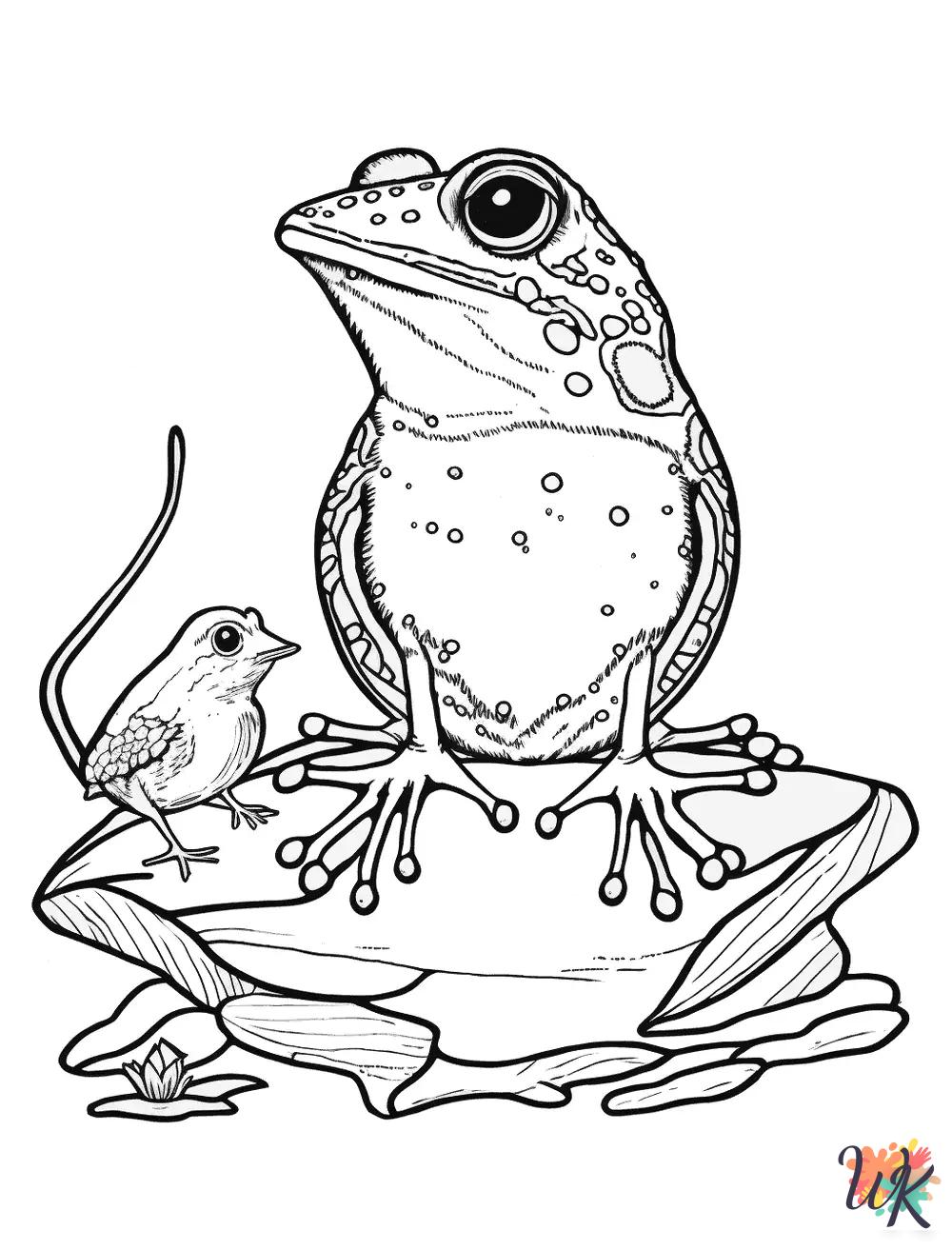 Frog printable coloring pages