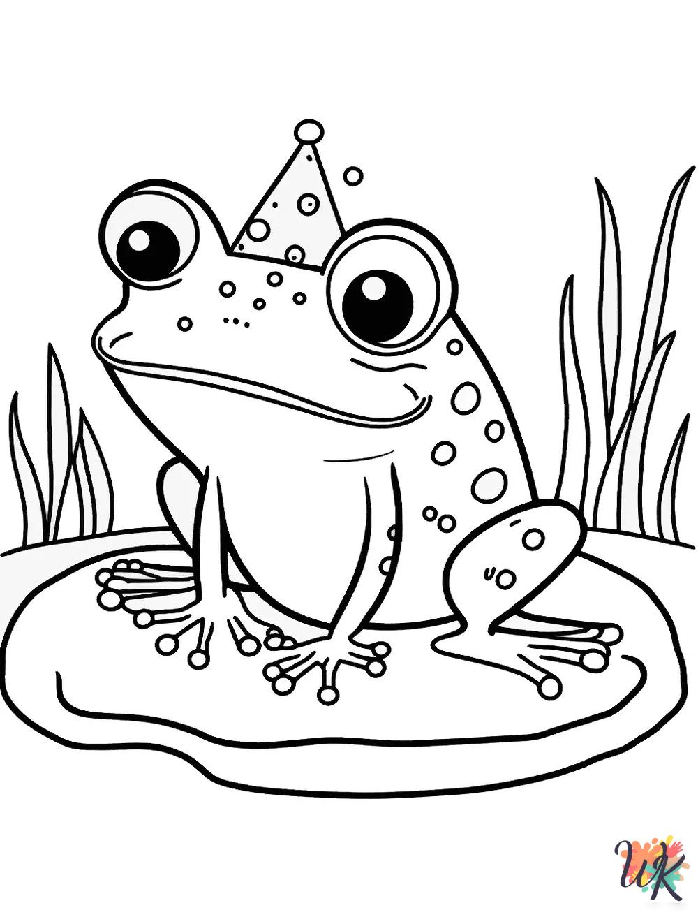 Frog decorations coloring pages 2