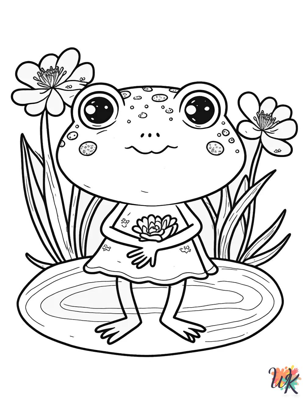 Frog adult coloring pages