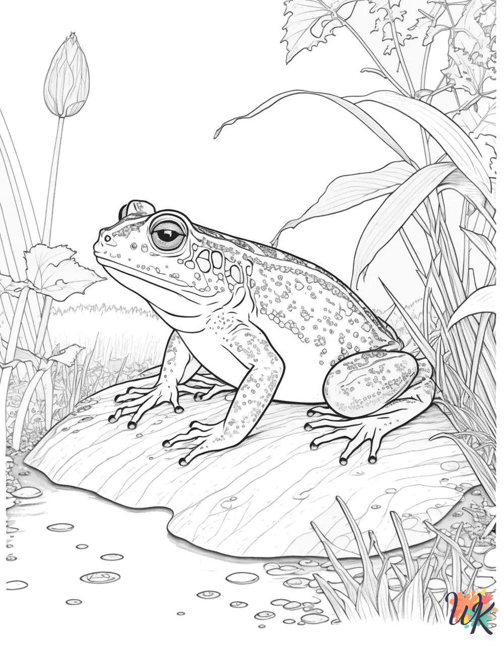 Frog adult coloring pages