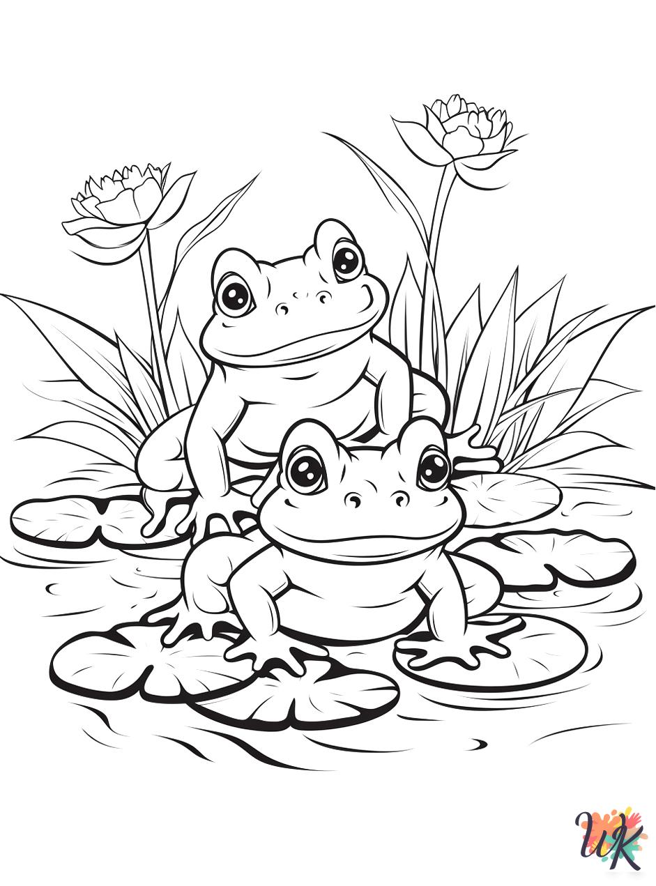 vintage Frog coloring pages