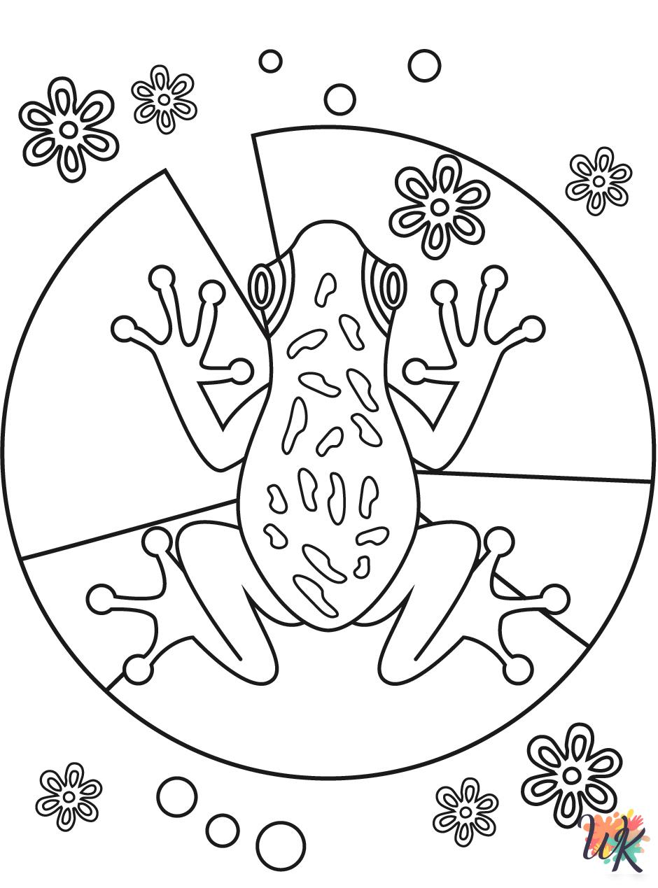 old-fashioned Frog coloring pages