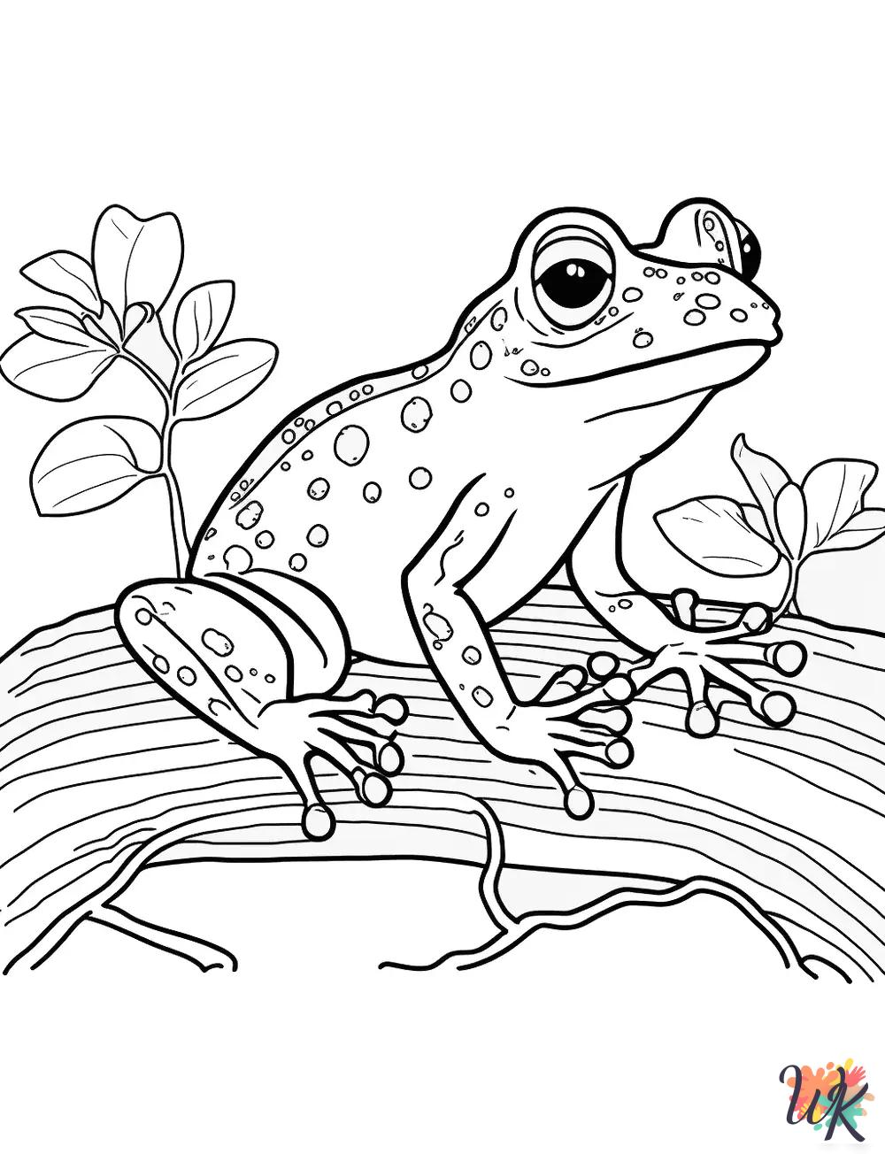 free printable Frog coloring pages