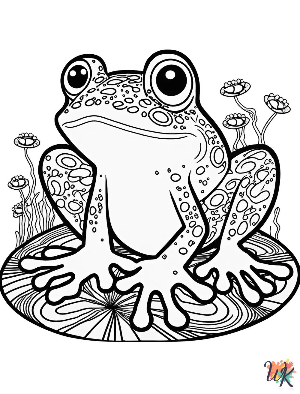 easy Frog coloring pages