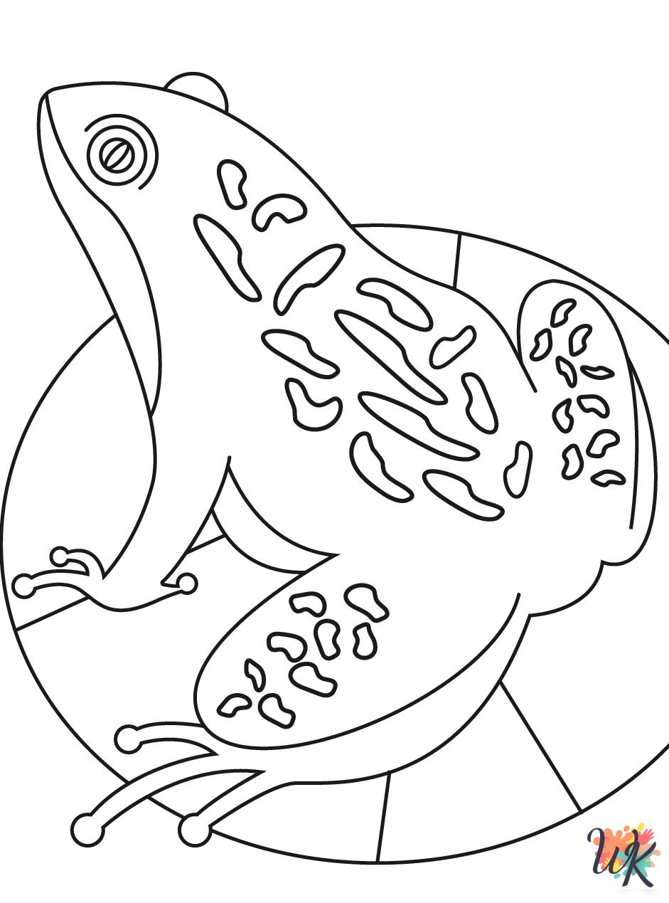 free Frog coloring pages for kids