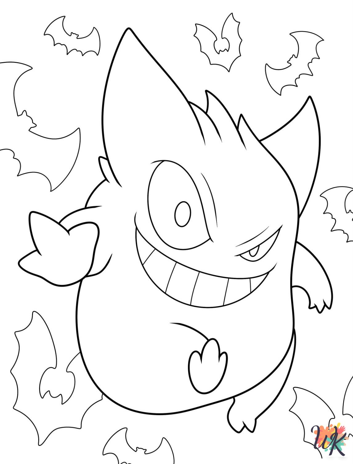 free Gengar coloring pages for adults