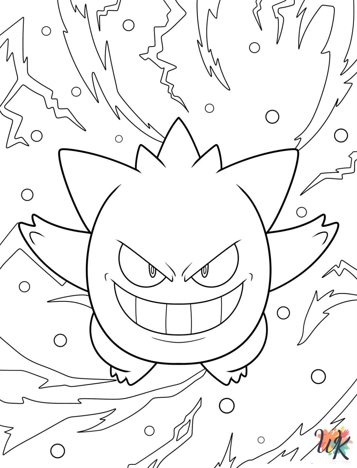 Gengar coloring pages for adults pdf