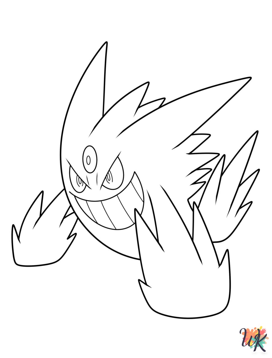 Gengar coloring pages for adults pdf