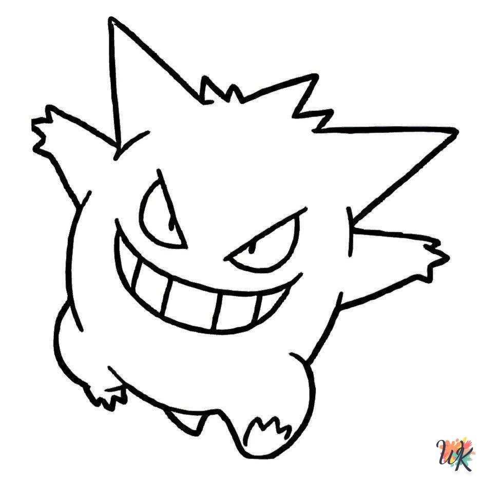 Gengar coloring pages for adults