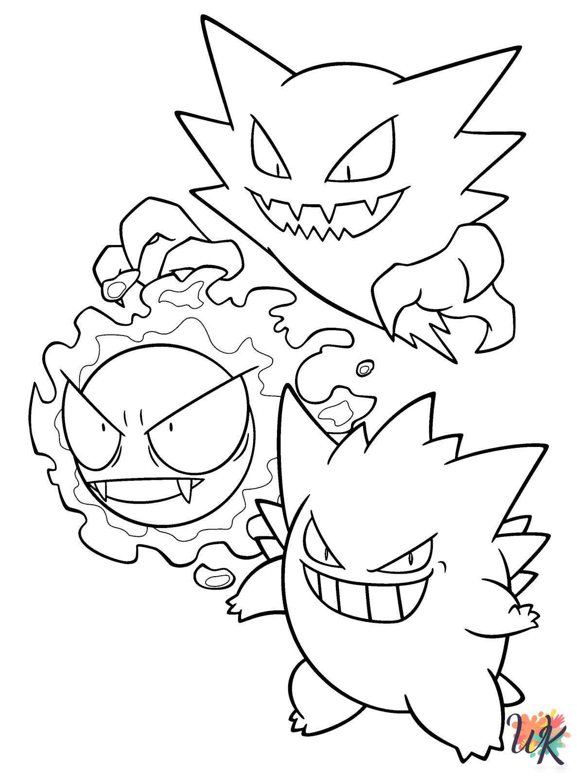 Gengar coloring pages free