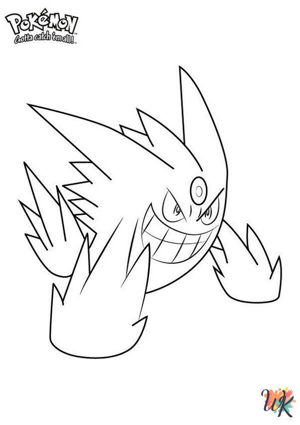 free printable Gengar coloring pages for adults