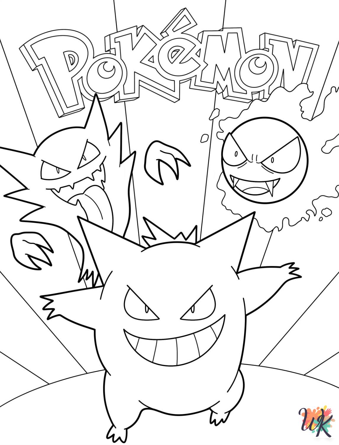 Gengar ornaments coloring pages