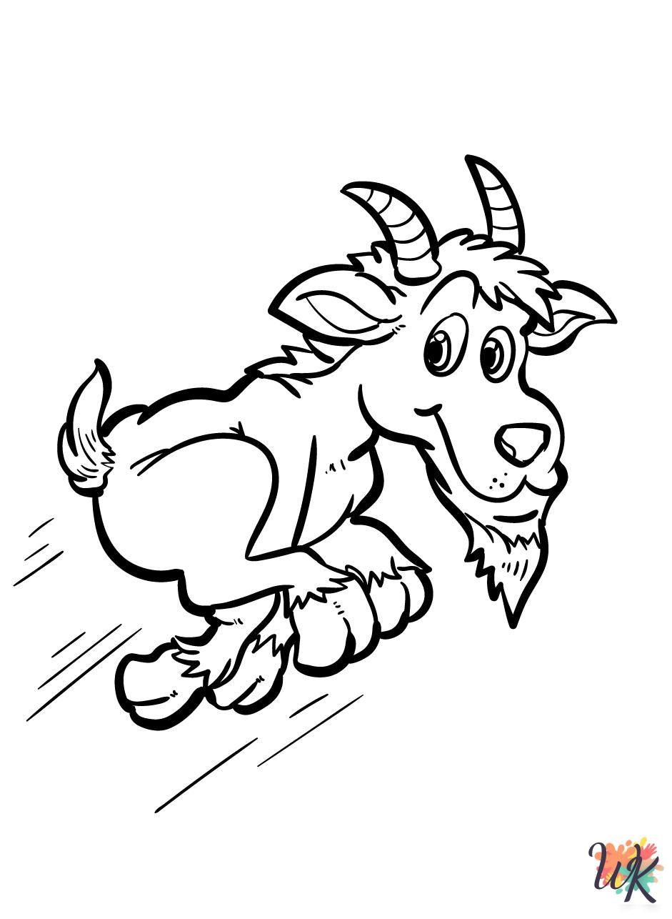 free printable coloring pages Goats