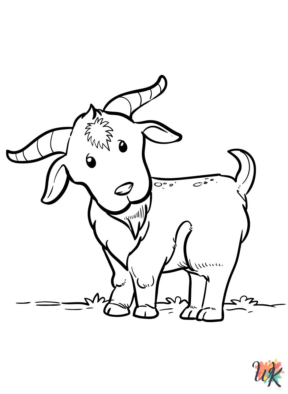 free Goats tree coloring pages