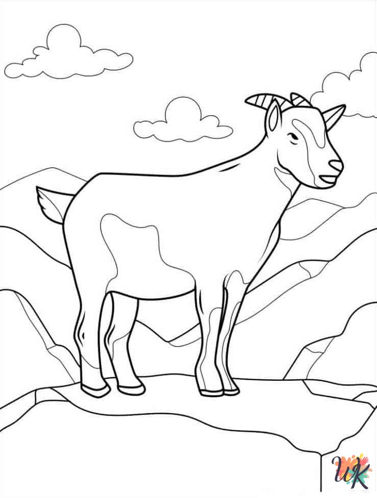 cute coloring pages Goats