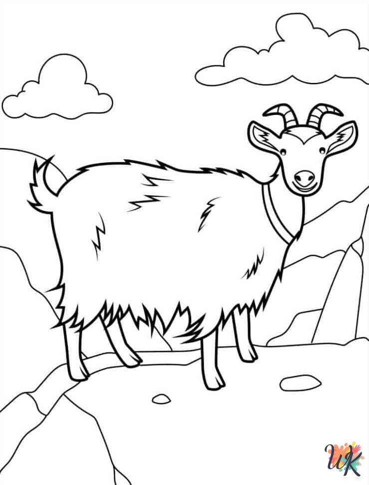 cute coloring pages Goats