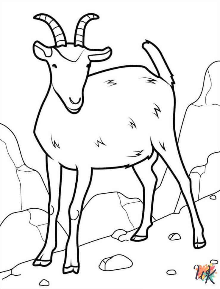 free Goats coloring pages for kids