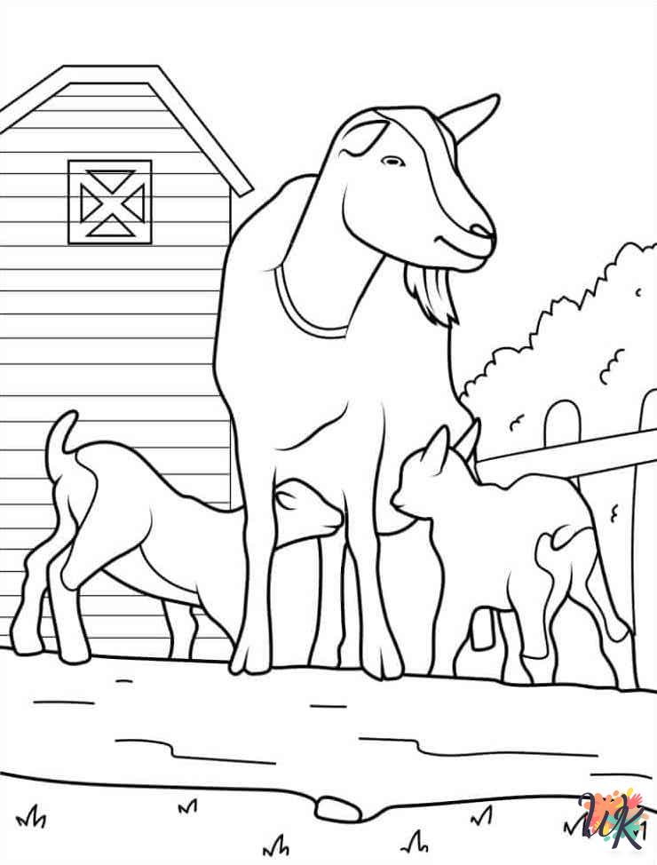 Goats coloring pages free printable