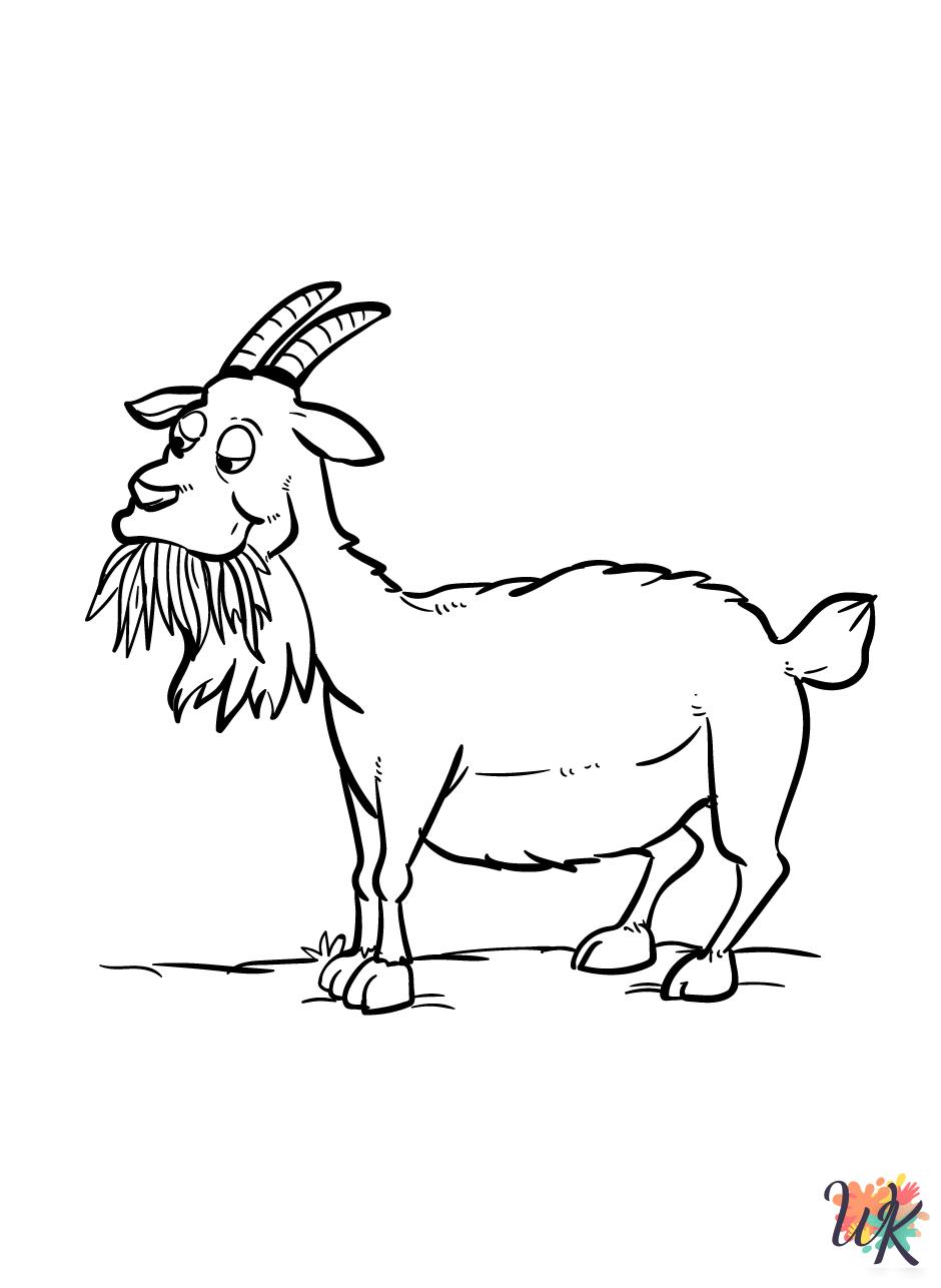 coloring pages printable Goats