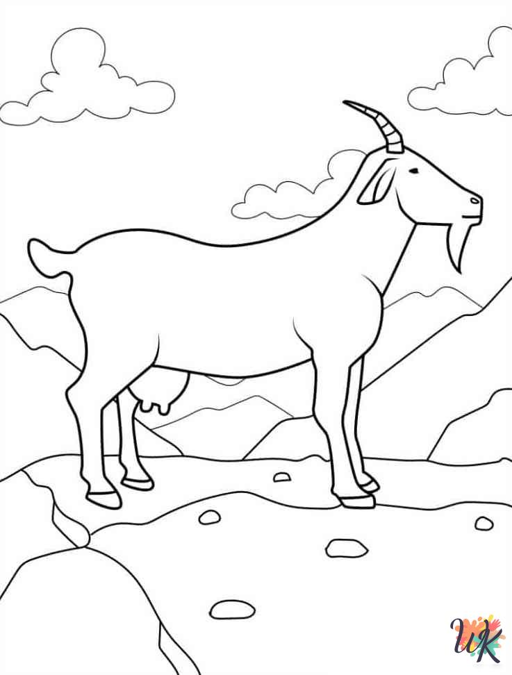 Goats ornaments coloring pages