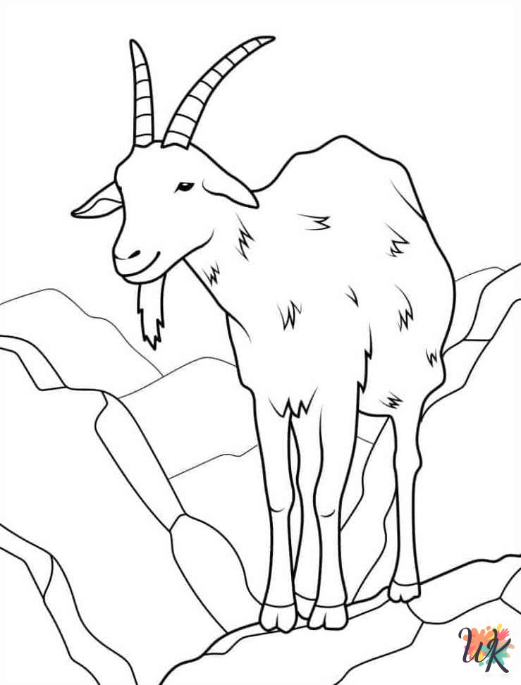 adult coloring pages Goats