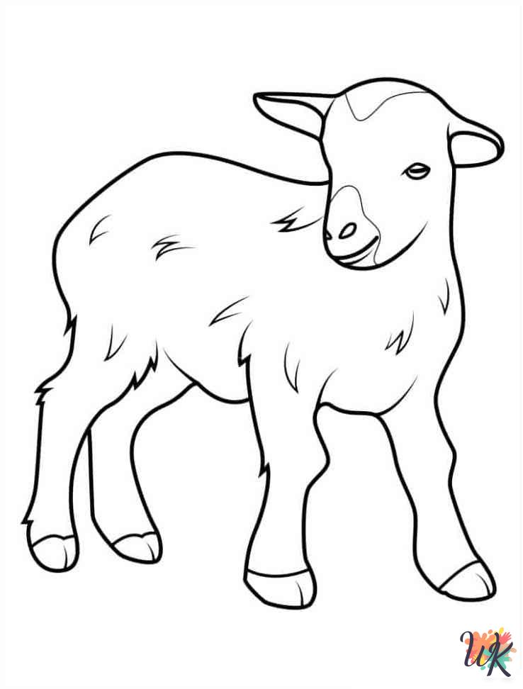 Goats coloring pages for adults
