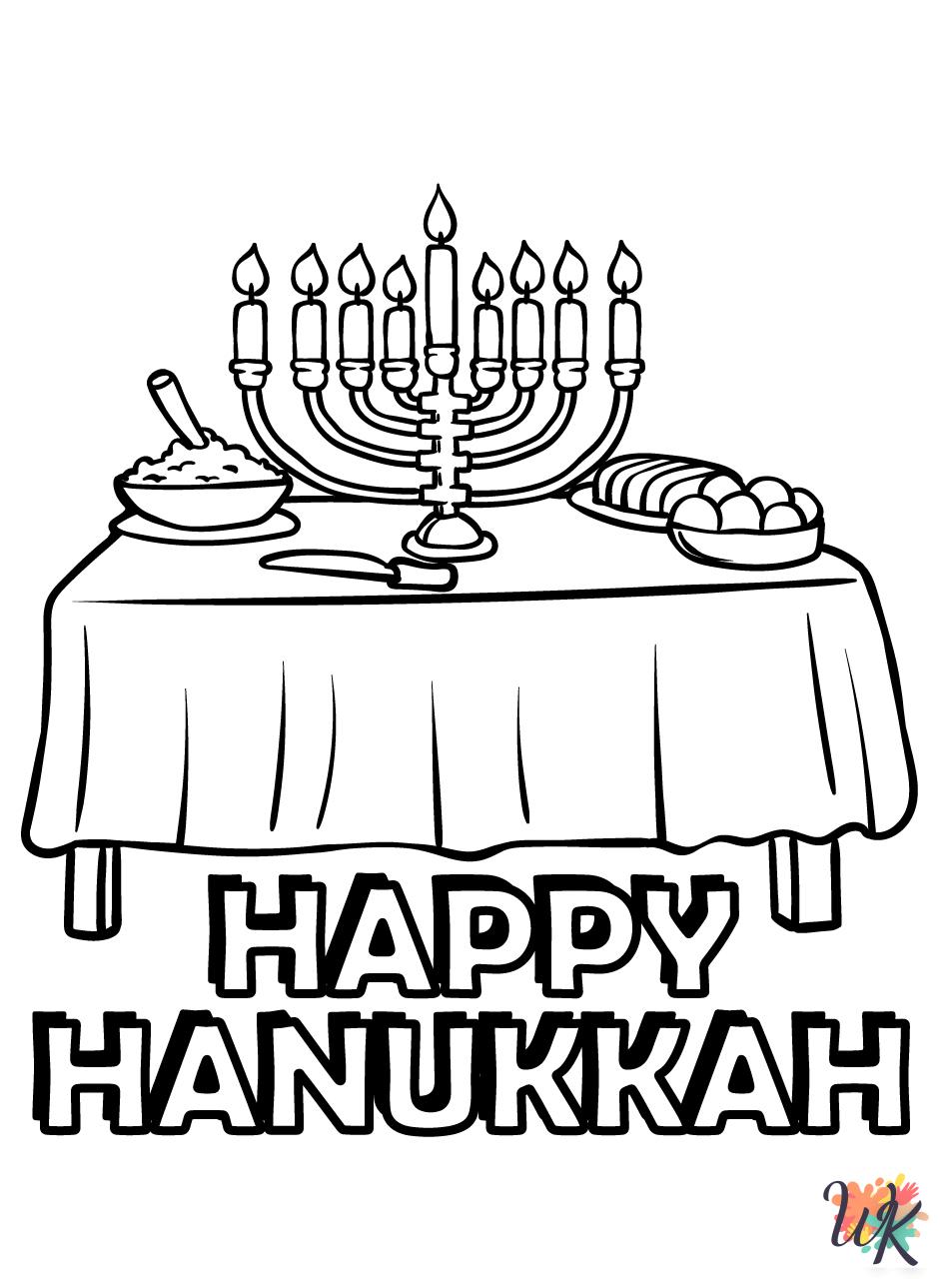 free Hanukkah printable coloring pages