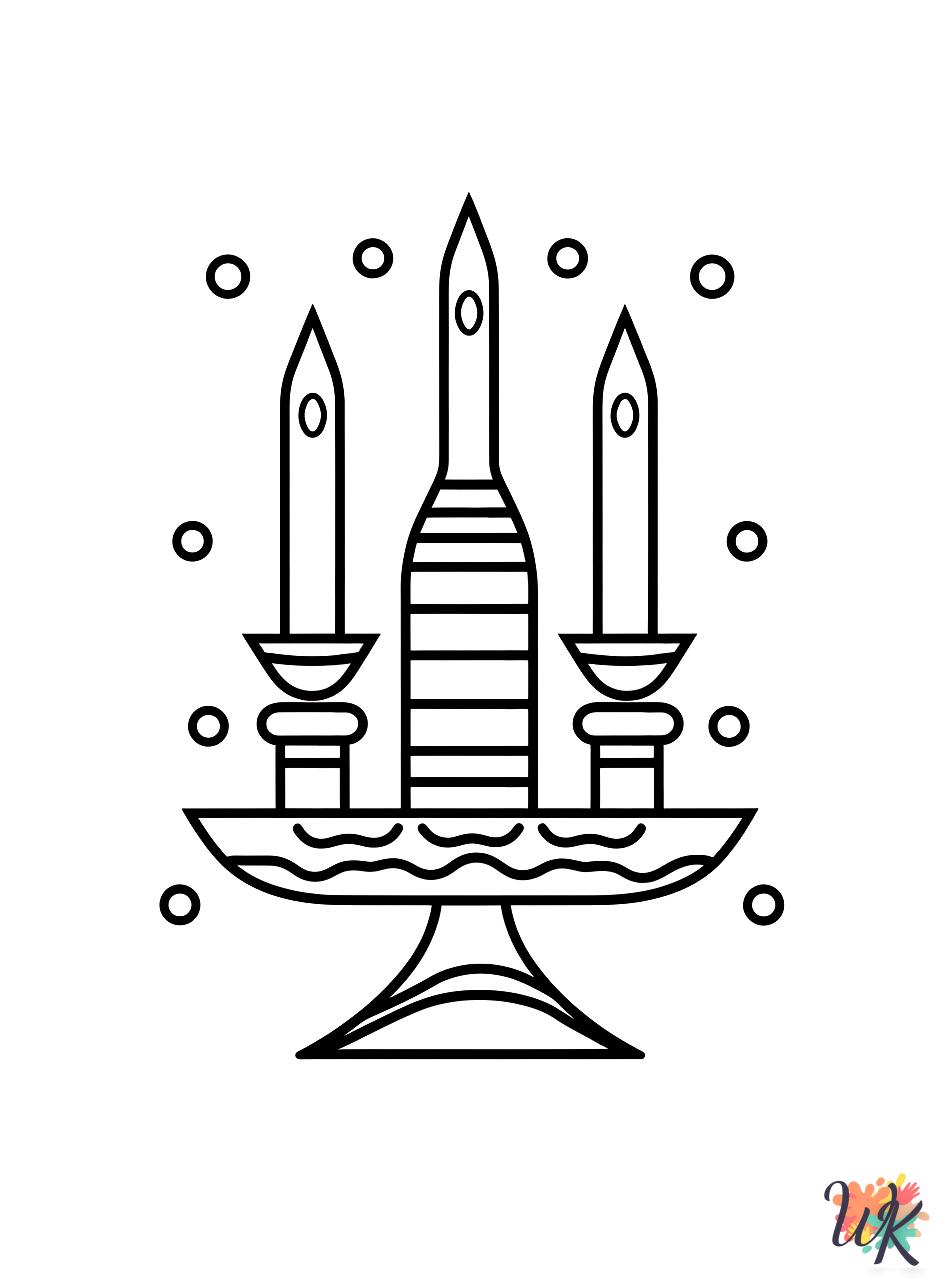 Hanukkah coloring pages for adults