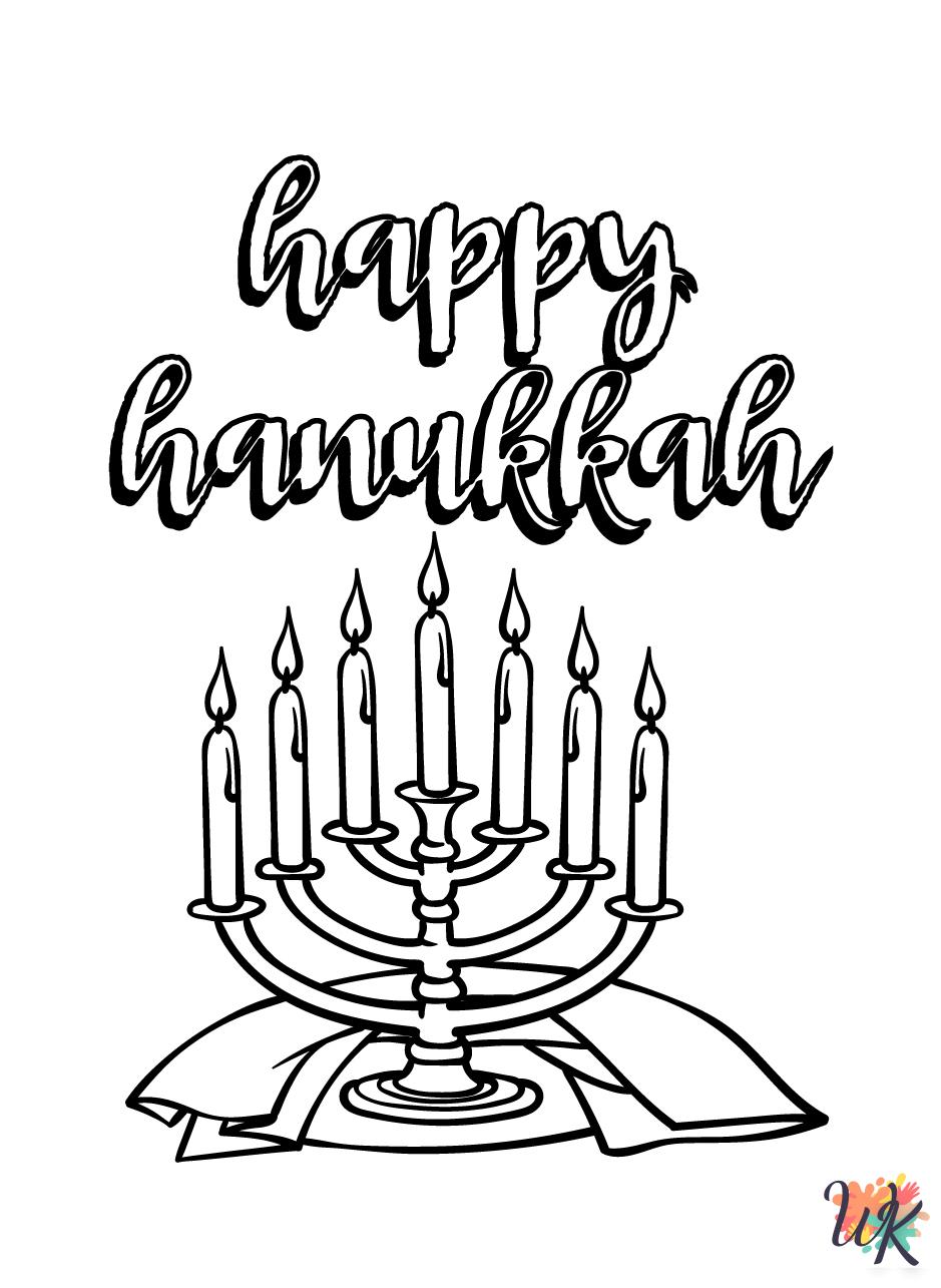 old-fashioned Hanukkah coloring pages