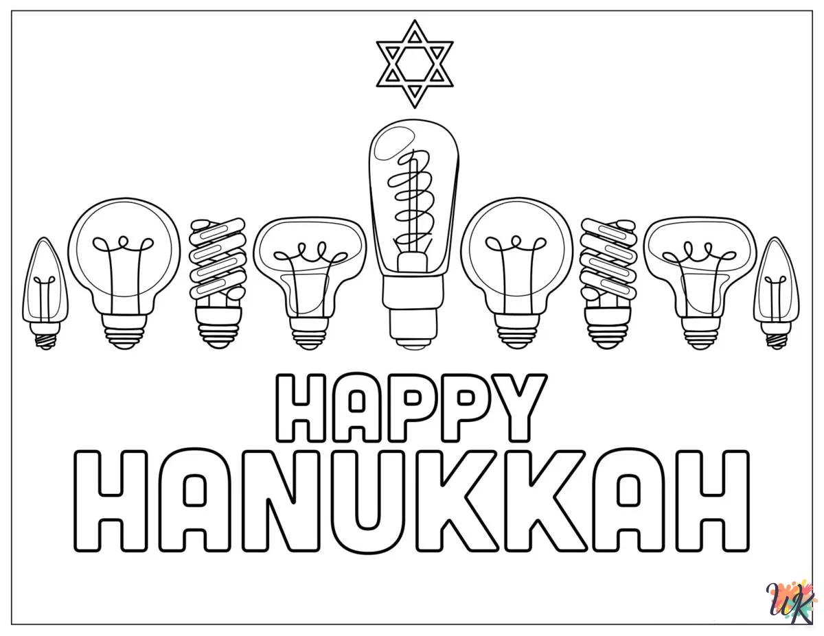 printable Hanukkah coloring pages 1
