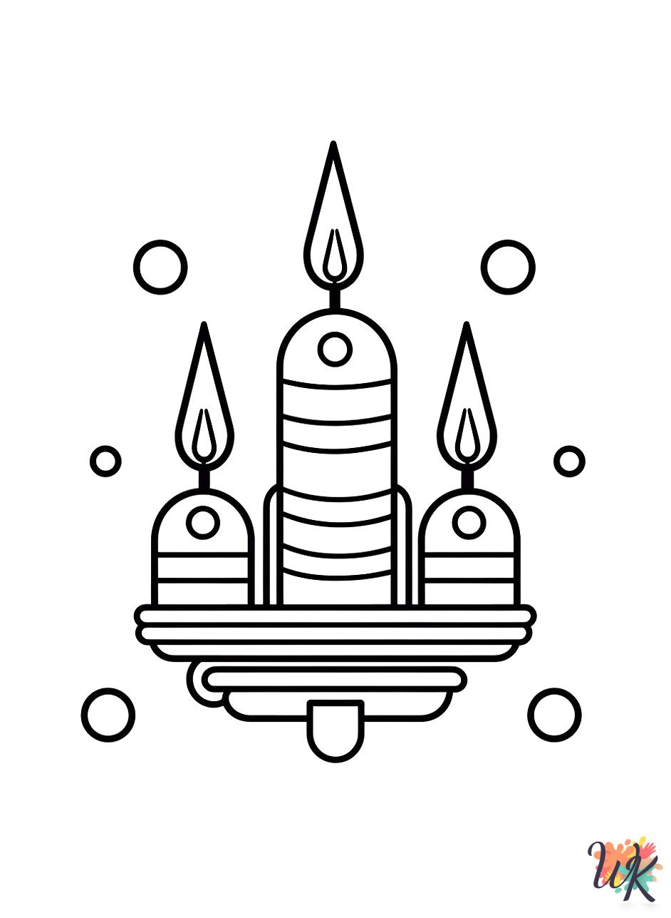 detailed Hanukkah coloring pages