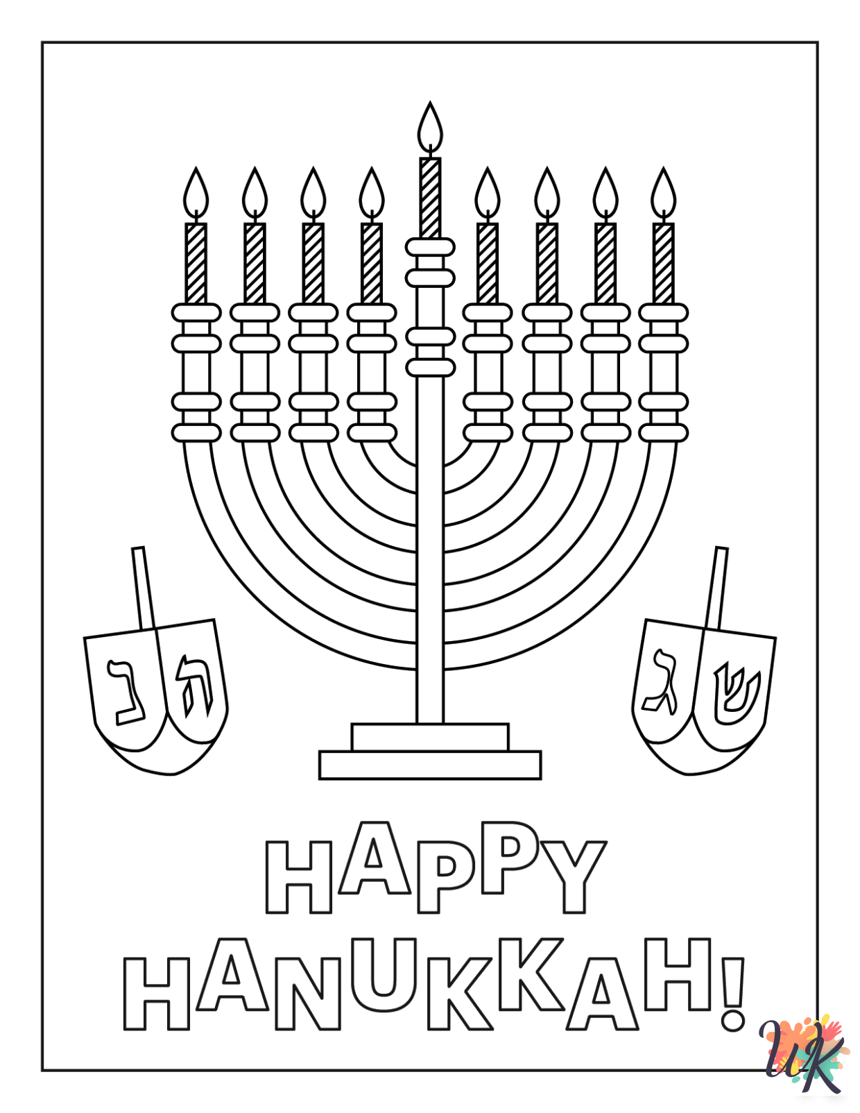 coloring pages printable Hanukkah