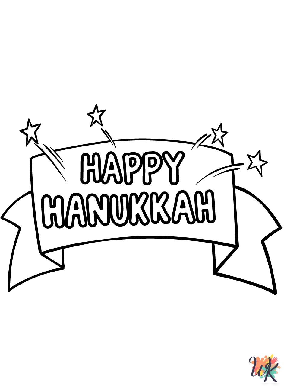 old-fashioned Hanukkah coloring pages