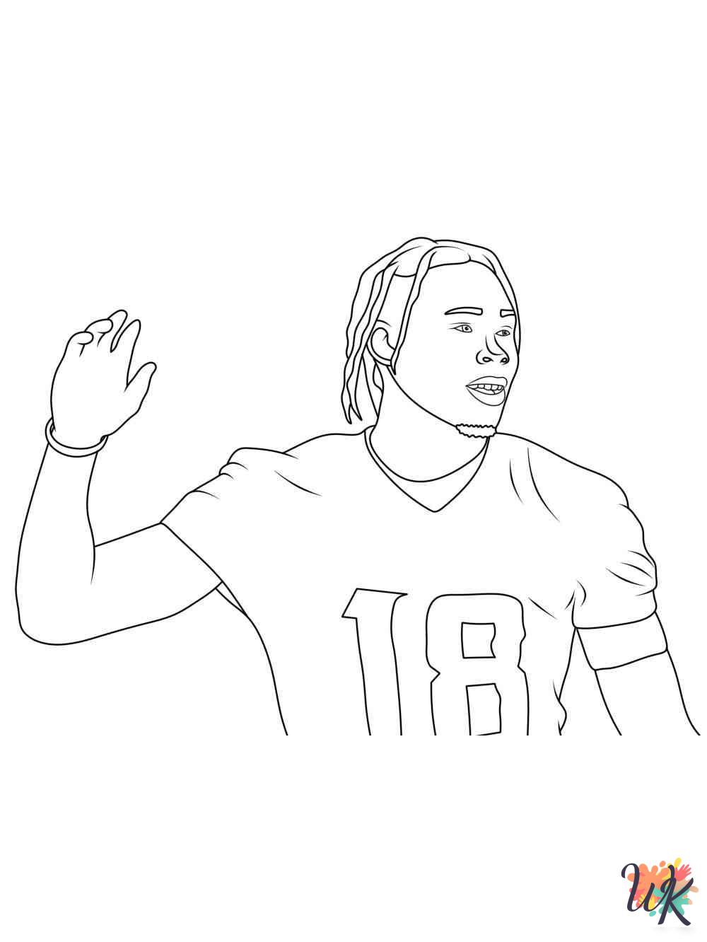 free printable Justin Jefferson coloring pages