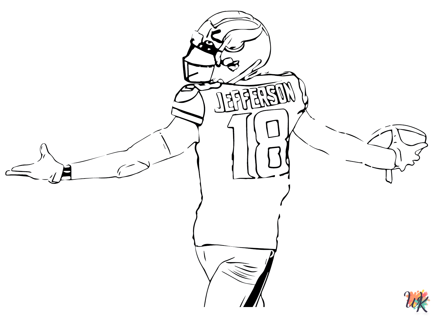 free Justin Jefferson coloring pages pdf
