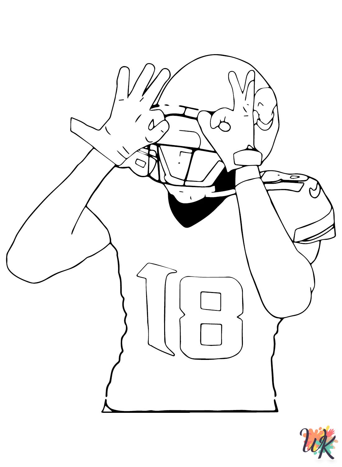 free full size printable Justin Jefferson coloring pages for adults pdf