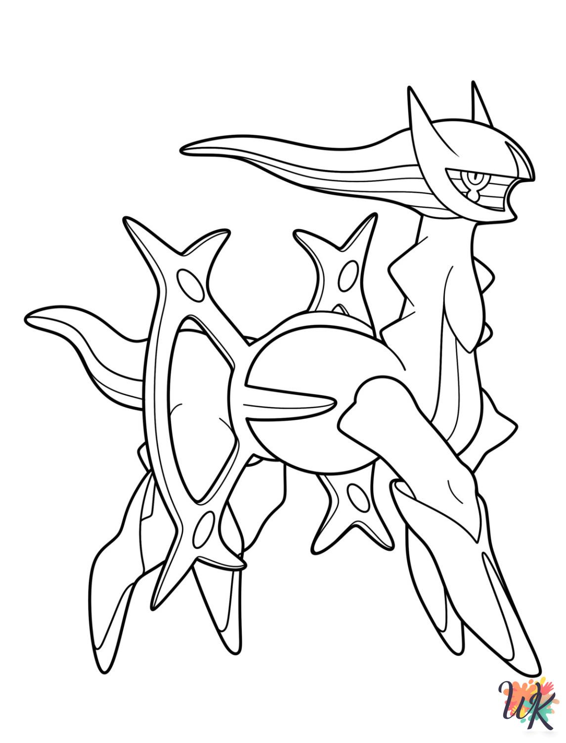 Legendary Pokemon themed coloring pages