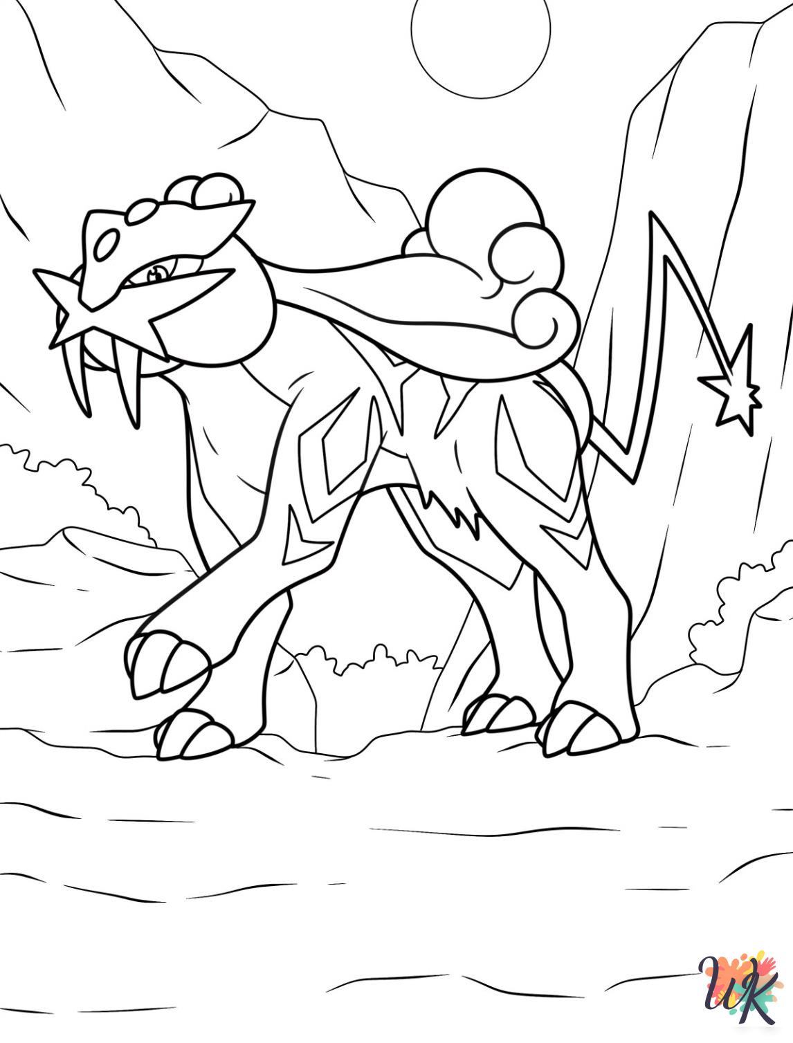 coloring pages printable Legendary Pokemon