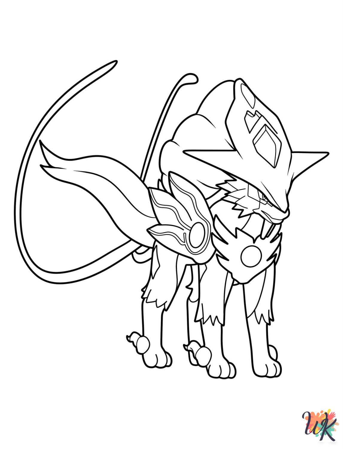 free Legendary Pokemon coloring pages for adults