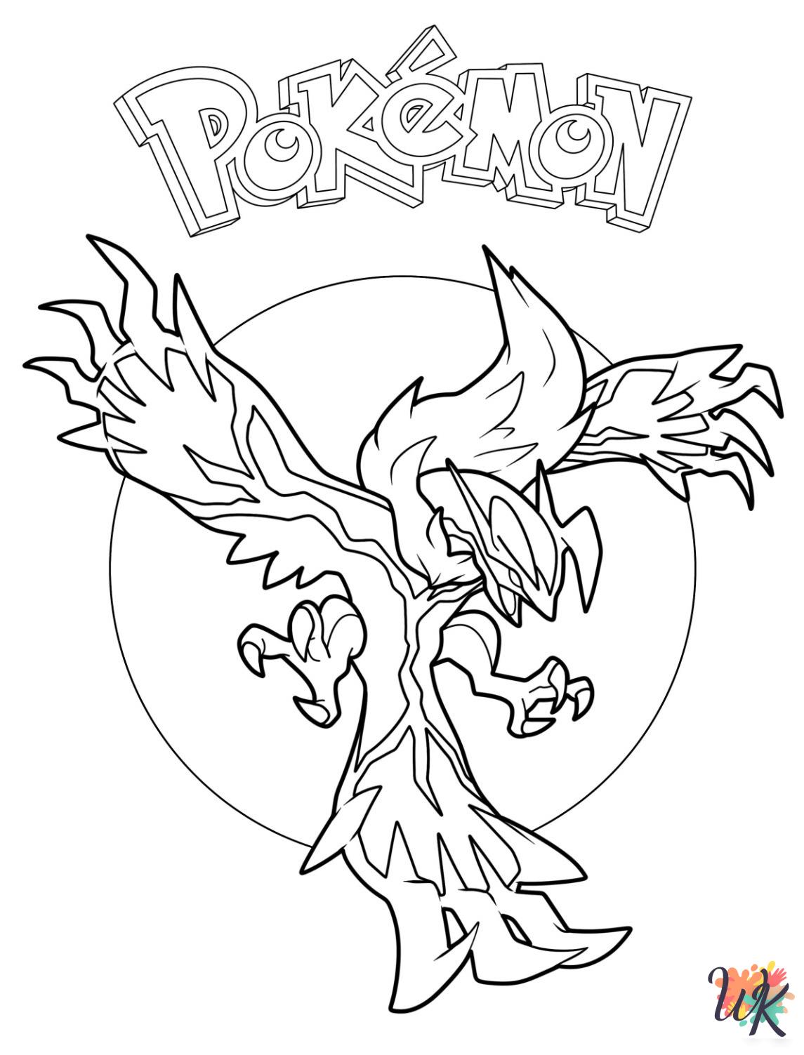 Legendary Pokemon decorations coloring pages