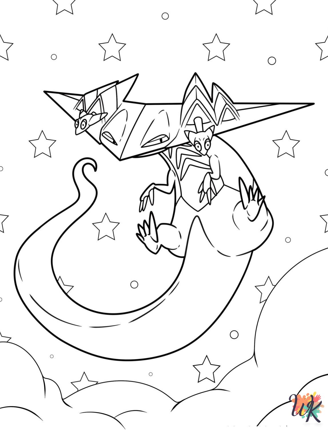 free printable Legendary Pokemon coloring pages for adults