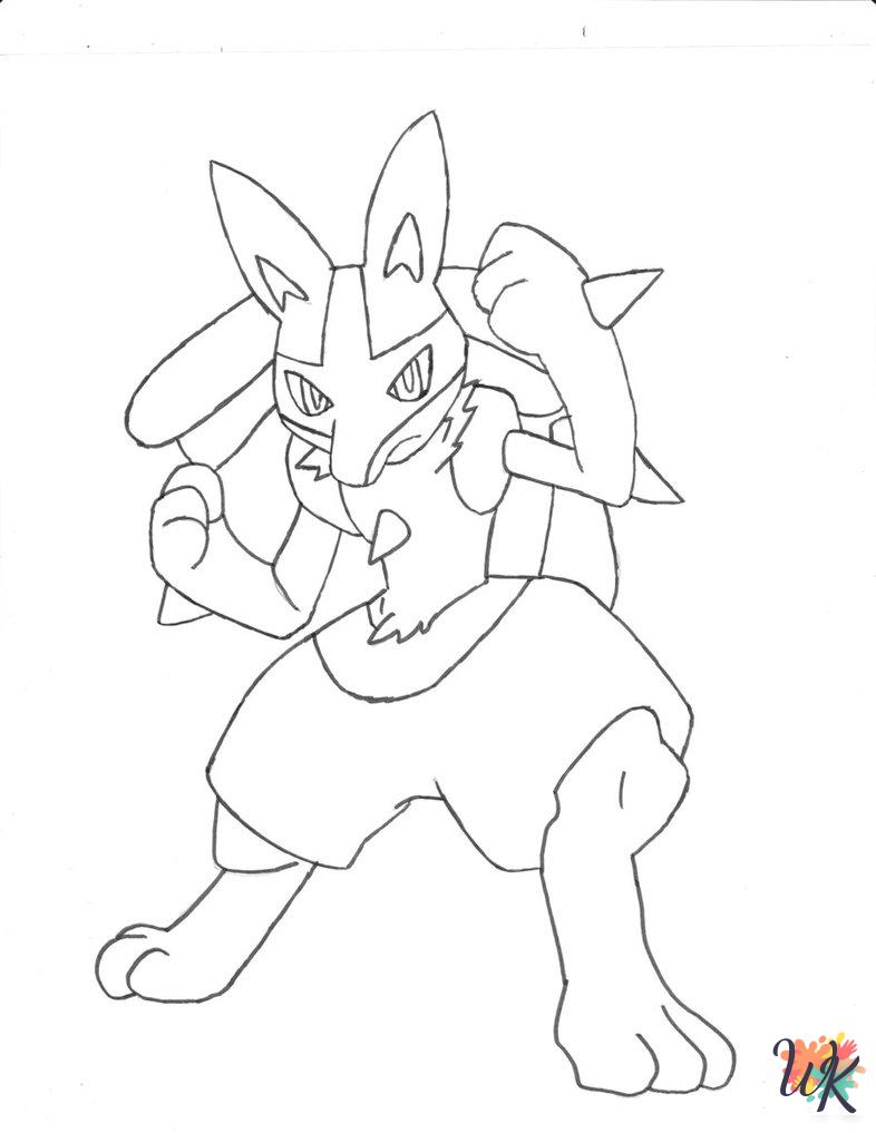 Lucario free coloring pages