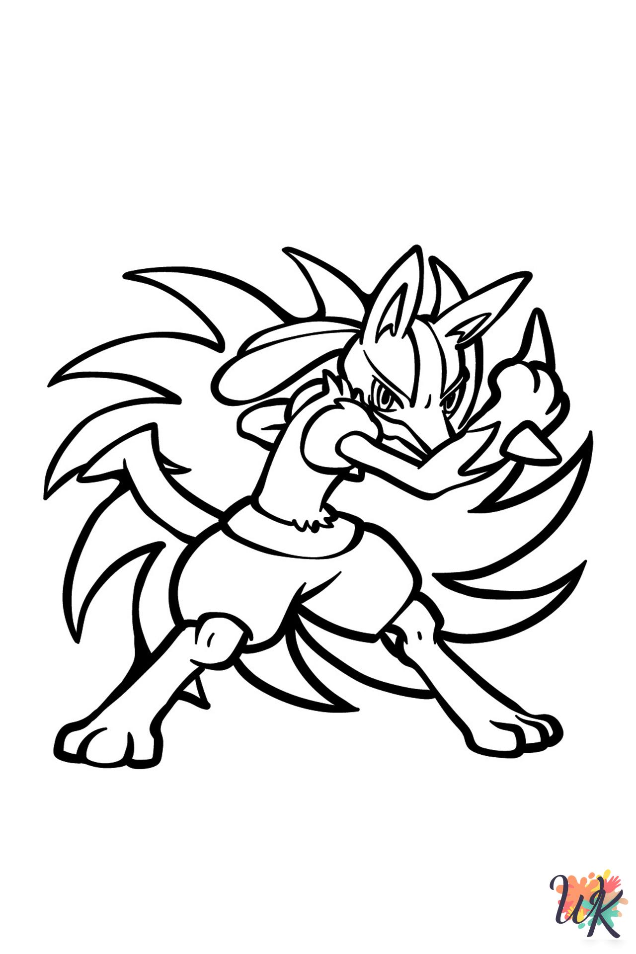 free coloring pages Lucario