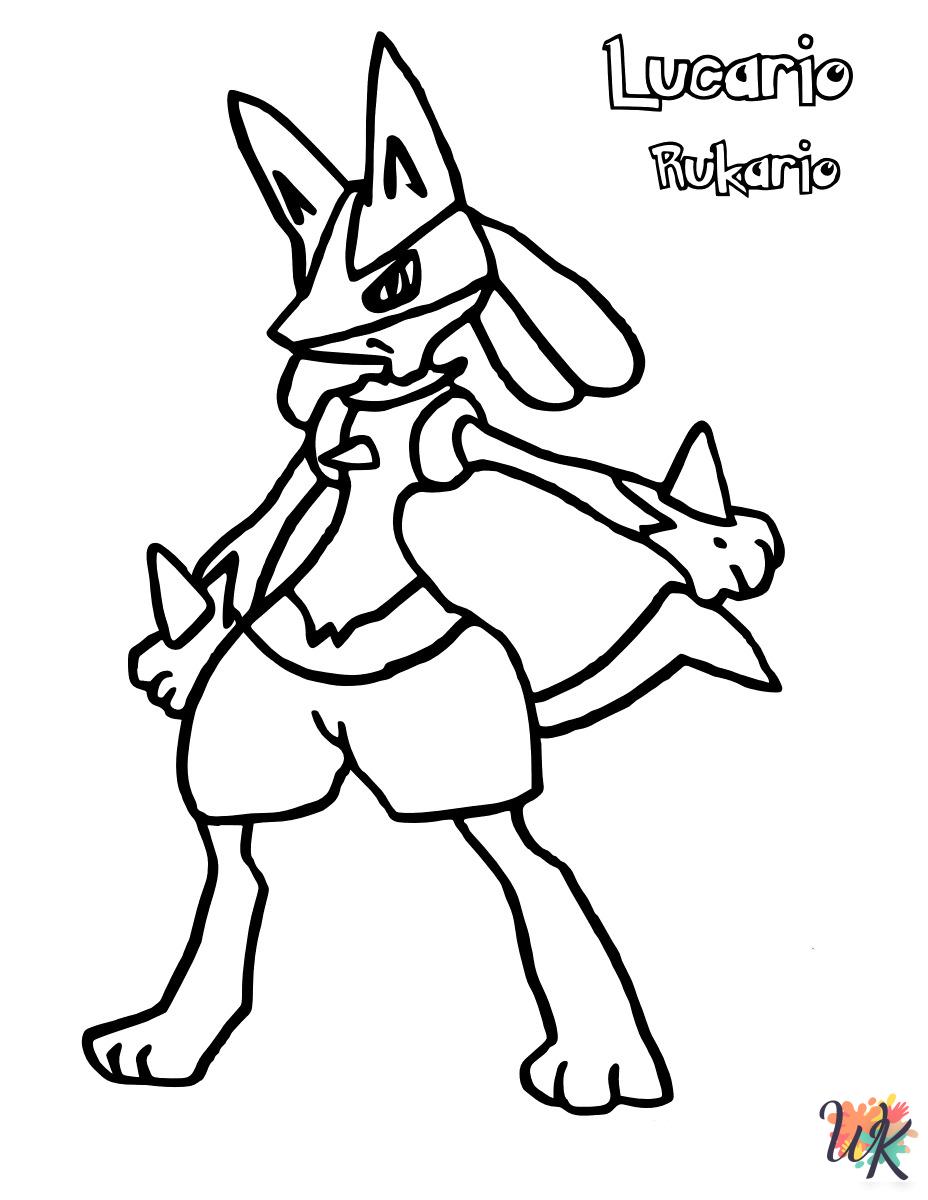 free coloring Lucario pages