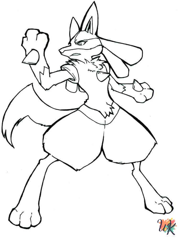 cute Lucario coloring pages