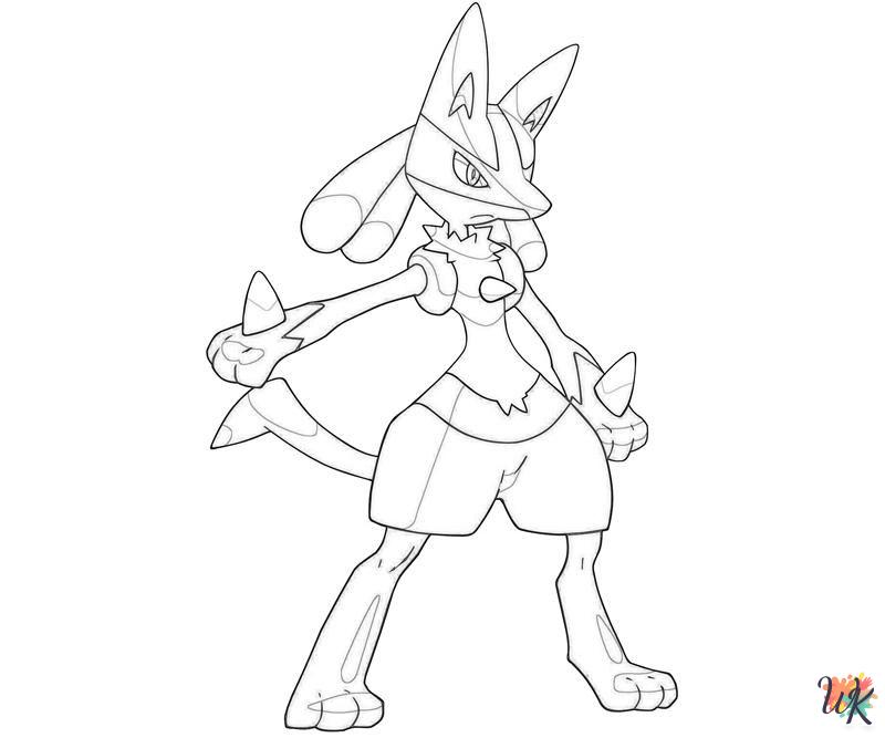 coloring pages printable Lucario